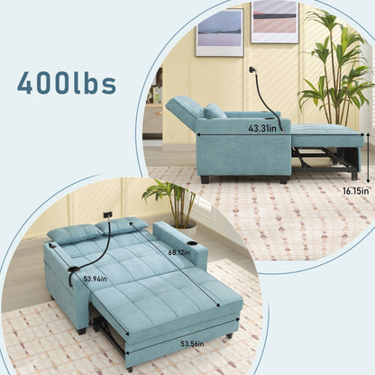 Divano letto trasformabile 3 in 1 con porte USB