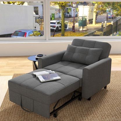 Divano letto estraibile 3 in 1, poltrona letto imbottita, pieghevole, regolabile e convertibile
