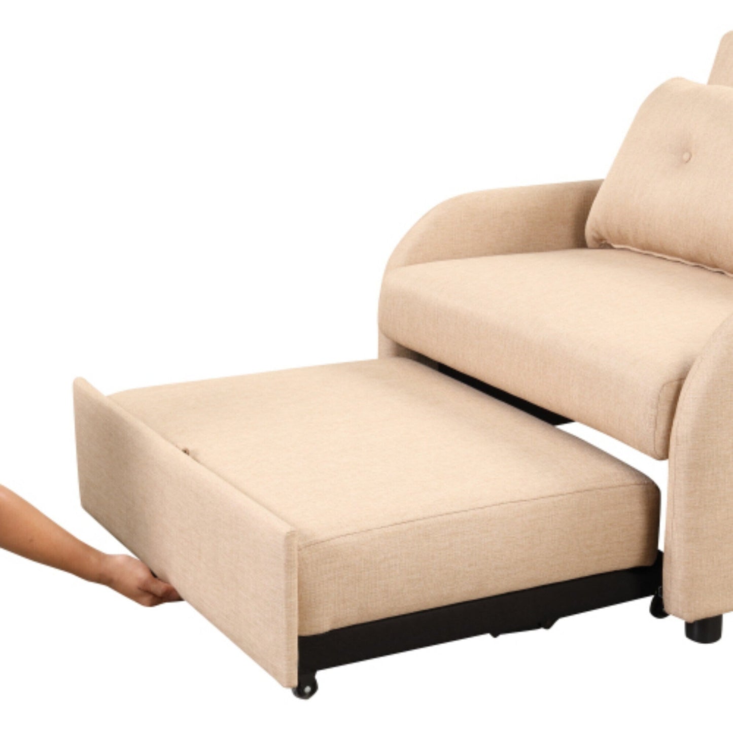 Divano letto estraibile 3 in 1 con tavolino pieghevole e porte USB di Harper&amp;Bright Designs