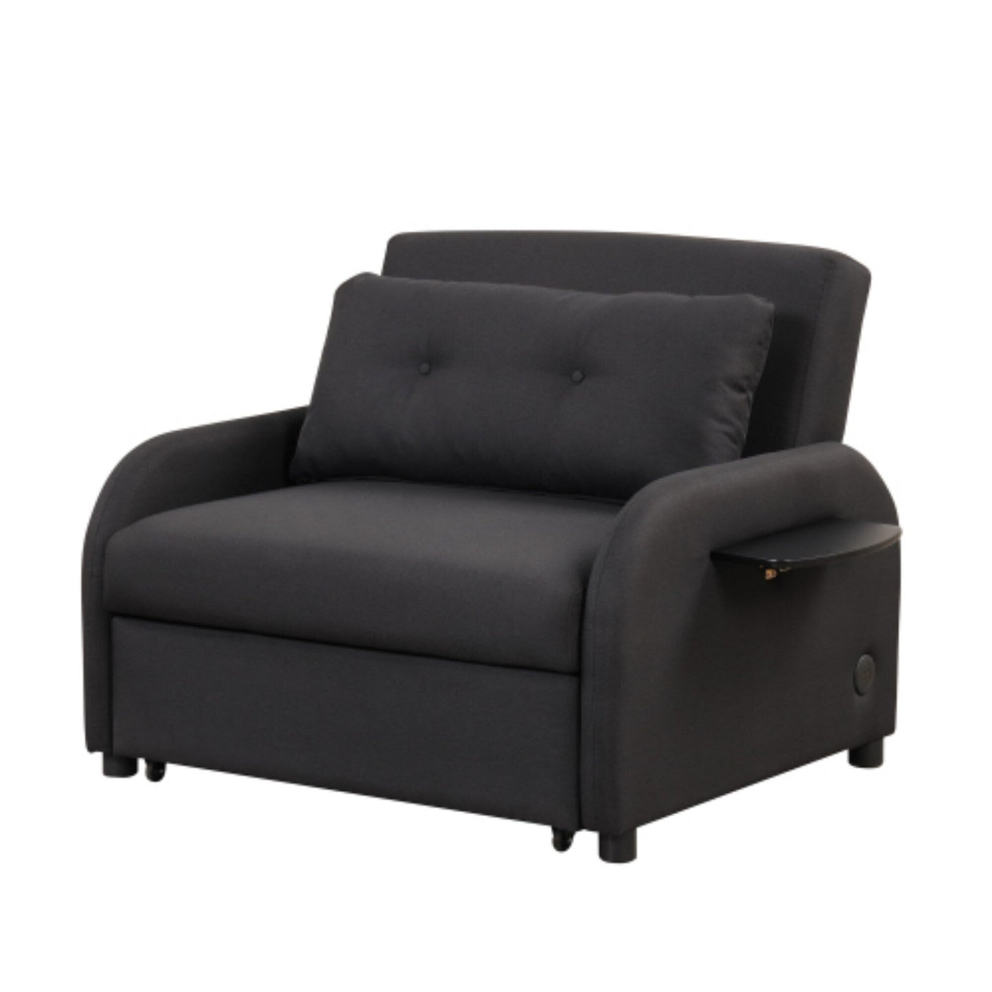 Divano letto estraibile 3 in 1 con tavolino pieghevole e porte USB di Harper&amp;Bright Designs