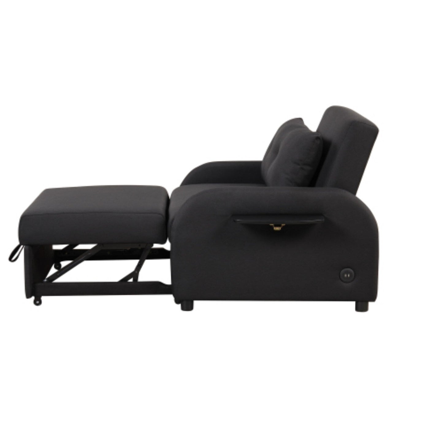 Divano letto estraibile 3 in 1 con tavolino pieghevole e porte USB di Harper&amp;Bright Designs