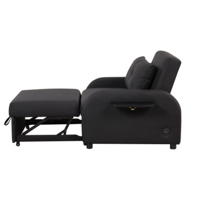 Divano letto estraibile 3 in 1 con tavolino pieghevole e porte USB di Harper&amp;Bright Designs