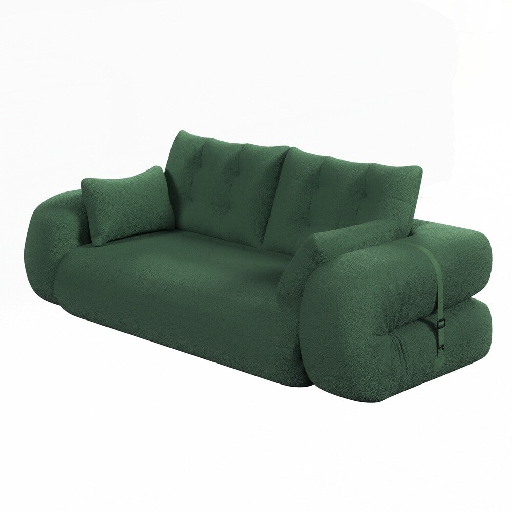 Divano letto imbottito in schiuma con tessuto Teddy 3 in 1