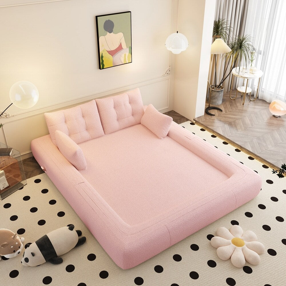 Divano letto imbottito in schiuma con tessuto Teddy 3 in 1