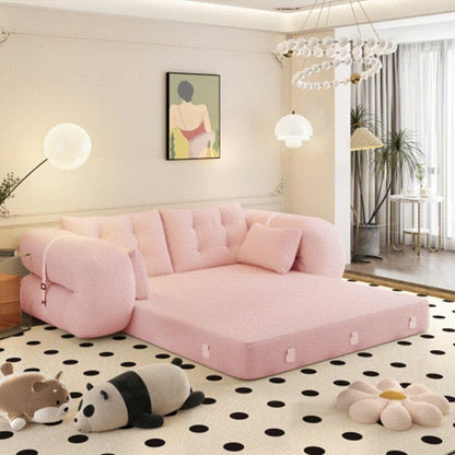 Divano letto imbottito in schiuma con tessuto Teddy 3 in 1