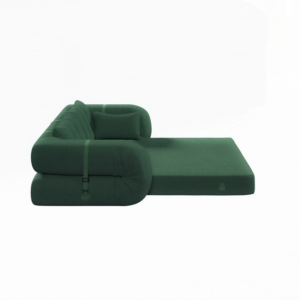 Divano letto imbottito in schiuma con tessuto Teddy 3 in 1
