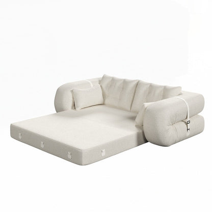 Divano letto imbottito in schiuma con tessuto Teddy 3 in 1