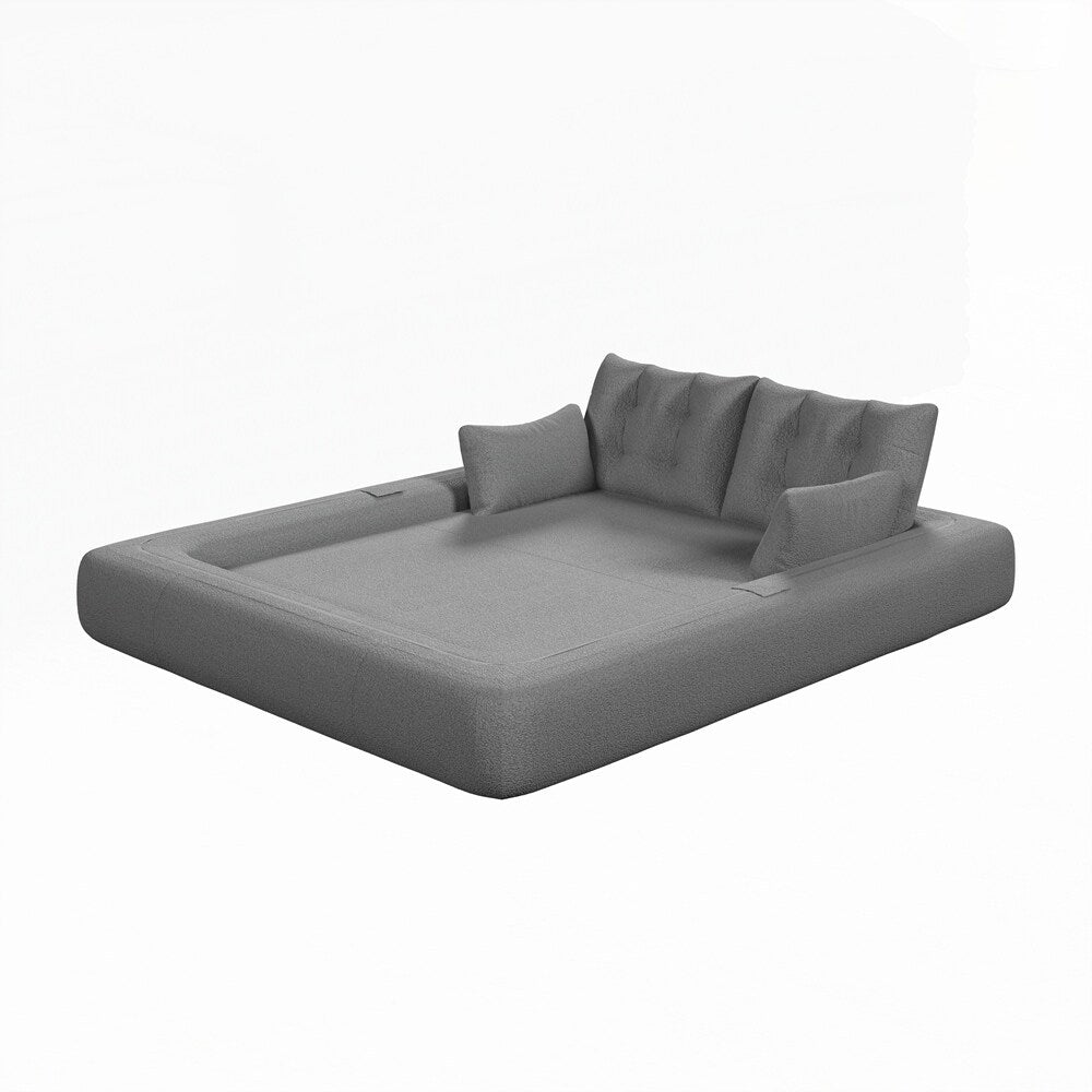 Divano letto imbottito in schiuma con tessuto Teddy 3 in 1