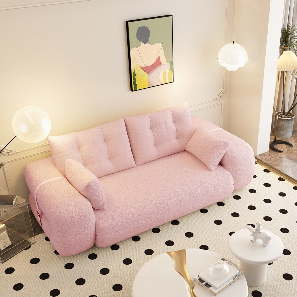 Divano letto imbottito in schiuma con tessuto Teddy 3 in 1
