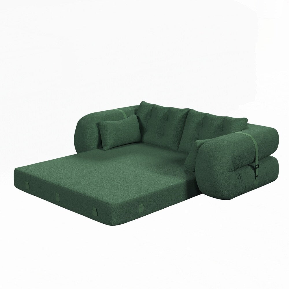 Divano letto imbottito in schiuma con tessuto Teddy 3 in 1