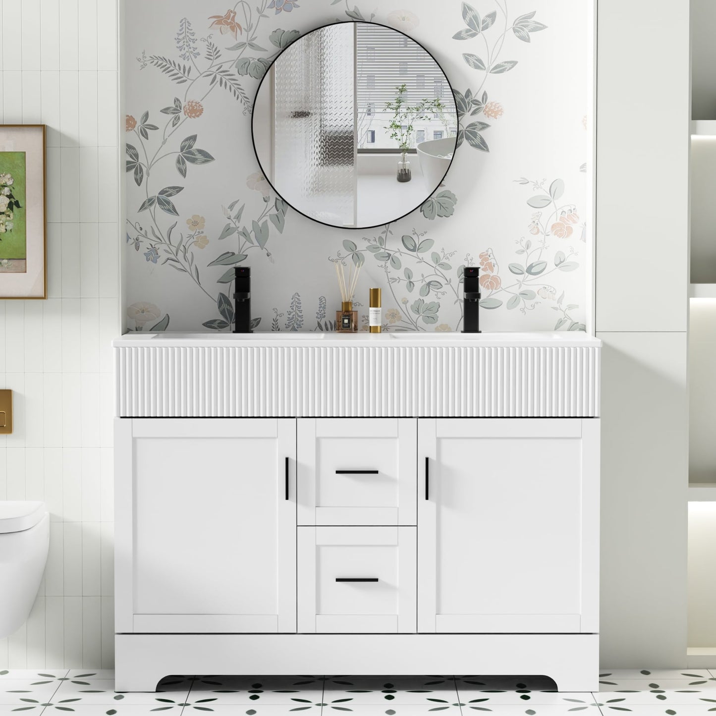 Mobile bagno Wavy Line 30/36/48 con lavabo e rubinetto