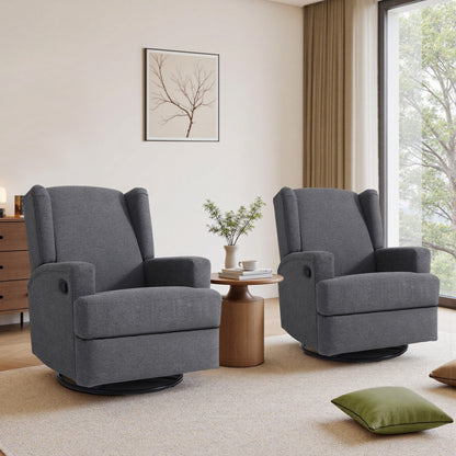Poltrona reclinabile girevole manuale da 31'' W, set da 2 per cameretta dei bambini