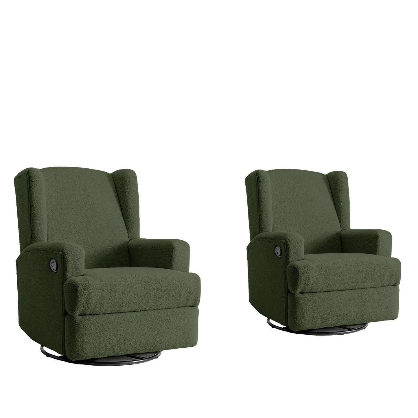 Poltrona reclinabile girevole manuale da 31'' W, set da 2 per cameretta dei bambini