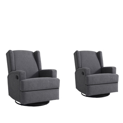 Poltrona reclinabile girevole manuale da 31'' W, set da 2 per cameretta dei bambini