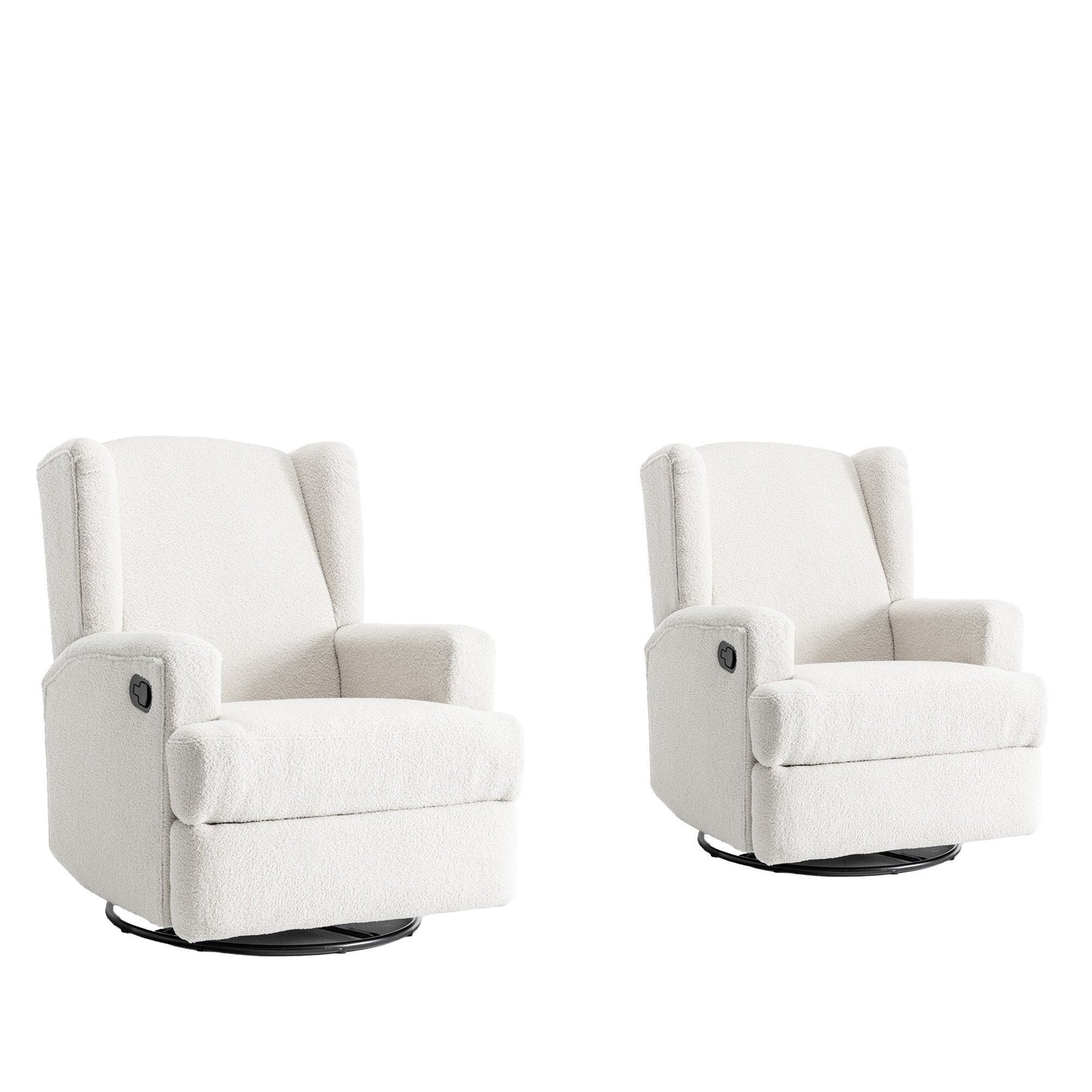 Poltrona reclinabile girevole manuale da 31'' W, set da 2 per cameretta dei bambini