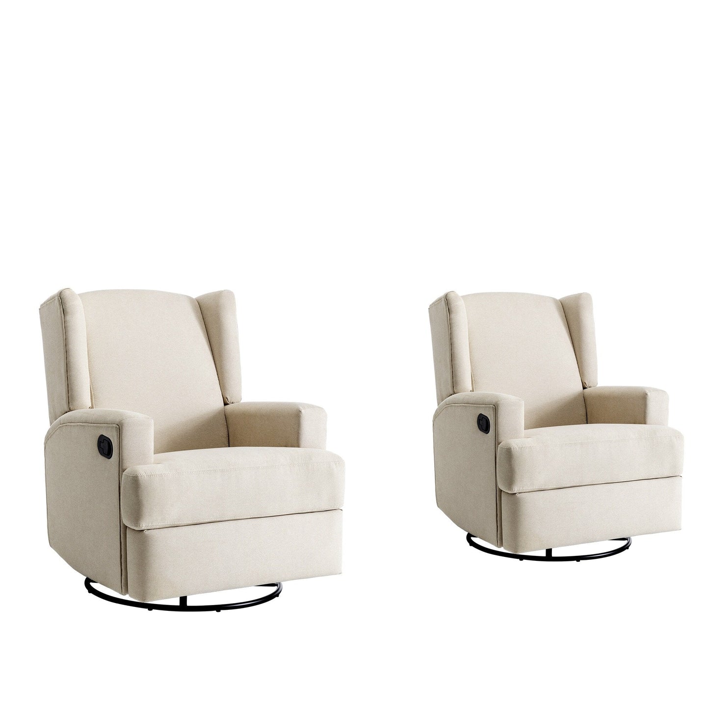 Poltrona reclinabile girevole manuale da 31'' W, set da 2 per cameretta dei bambini