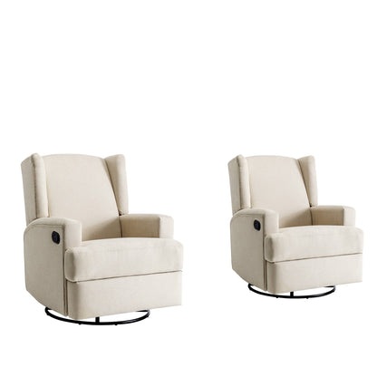 Poltrona reclinabile girevole manuale da 31'' W, set da 2 per cameretta dei bambini
