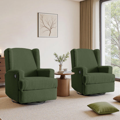 Poltrona reclinabile girevole manuale da 31'' W, set da 2 per cameretta dei bambini