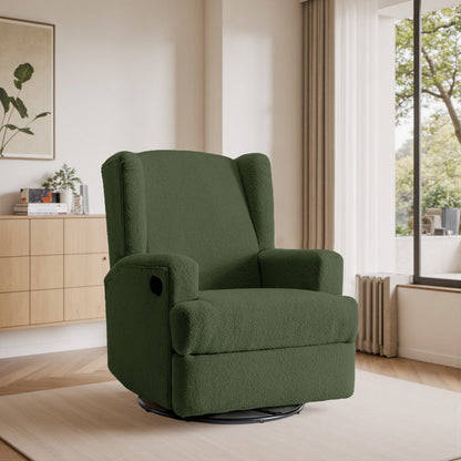 Poltrona reclinabile girevole manuale con schienale ad ala da 31'' W
