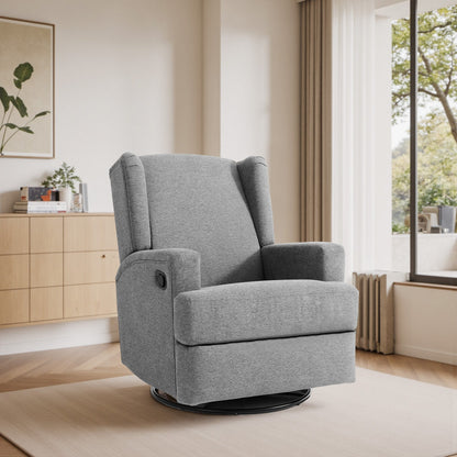 Poltrona reclinabile girevole manuale con schienale ad ala da 31'' W