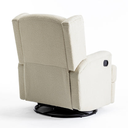 Poltrona reclinabile girevole manuale con schienale ad ala da 31'' W