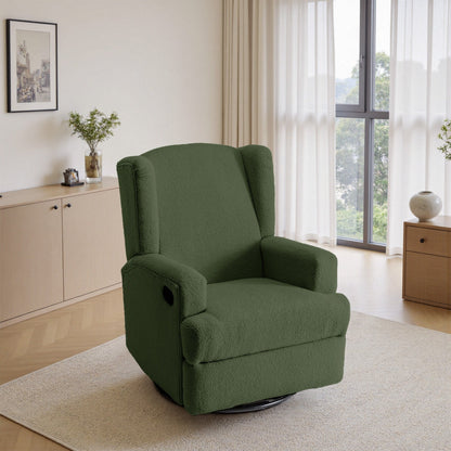 Poltrona reclinabile girevole manuale con schienale ad ala da 31'' W