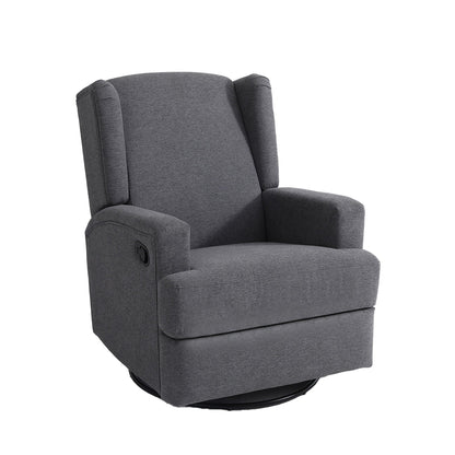 Poltrona reclinabile girevole manuale con schienale ad ala da 31'' W