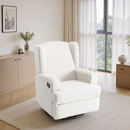 Poltrona reclinabile girevole manuale con schienale ad ala da 31'' W