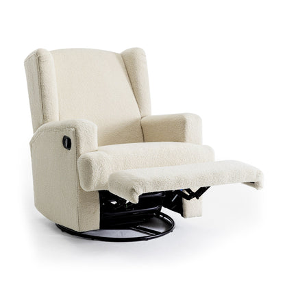 Poltrona reclinabile girevole manuale con schienale ad ala da 31'' W