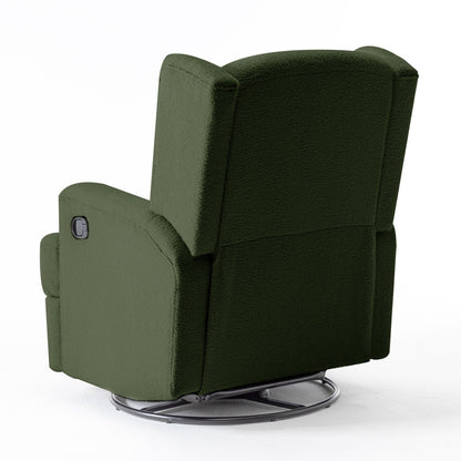 Poltrona reclinabile girevole manuale con schienale ad ala da 31'' W