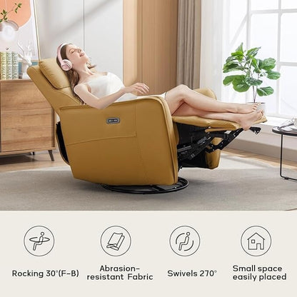Poltrona reclinabile girevole elettrica da 32,3'' con porte USB
