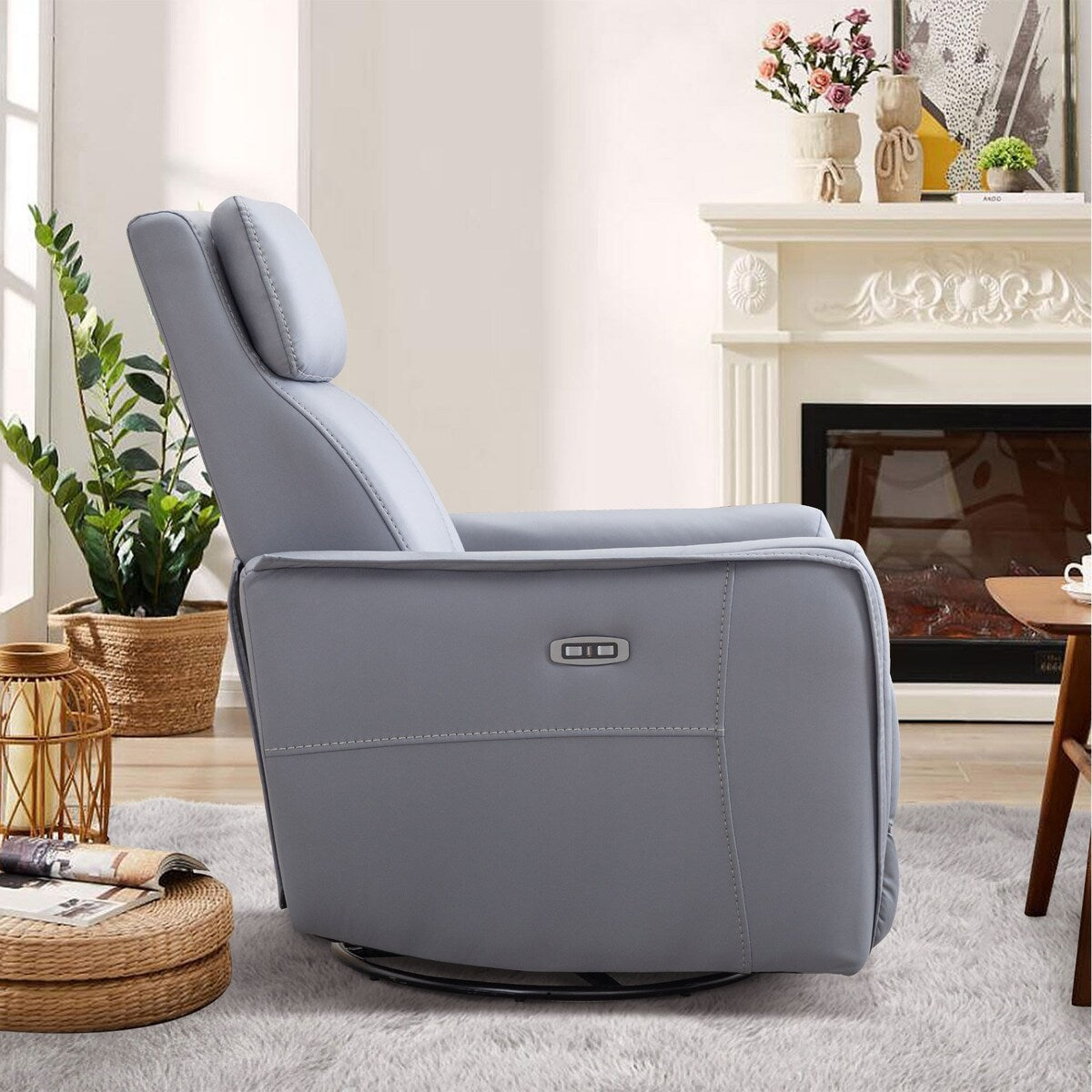 Poltrona reclinabile girevole elettrica da 32,3'' con porte USB