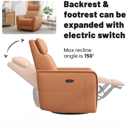 Poltrona reclinabile girevole elettrica da 32,3'' con porte USB