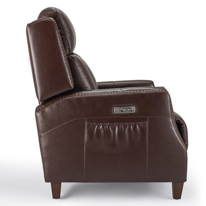 Poltrona reclinabile Power Club in vera pelle larga 32,7 cm
