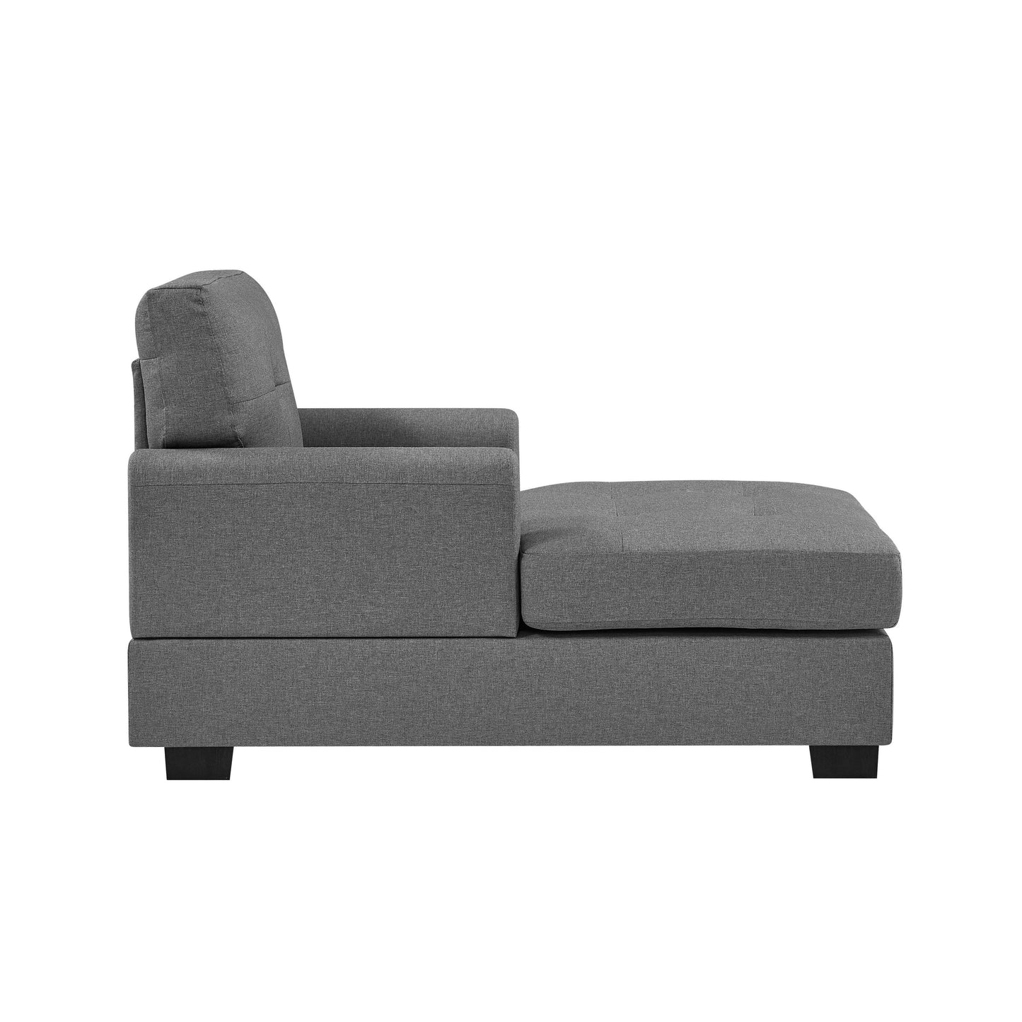 Chaise longue larga 34, morbida imbottitura, resistente miscela di poliestere, seduta e schienale trapuntati con bottoni offrono uno stile e un comfort senza tempo.