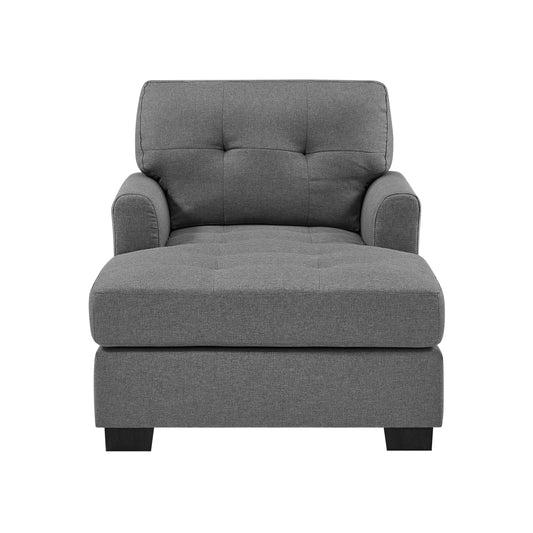 Chaise longue larga 34, morbida imbottitura, resistente miscela di poliestere, seduta e schienale trapuntati con bottoni offrono uno stile e un comfort senza tempo.
