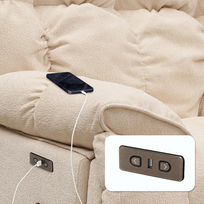 Divano reclinabile elettrico girevole a 360°, imbottito, con supporto lombare, per soggiorno