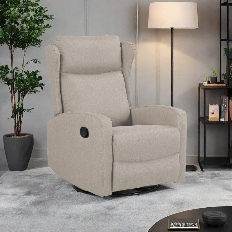 Poltrona reclinabile a dondolo girevole a 360° con schienale regolabile - Design moderno per soggiorno, ufficio e spazi di intrattenimento