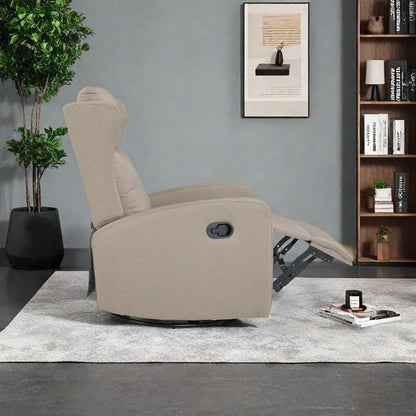Poltrona reclinabile a dondolo girevole a 360° con schienale regolabile - Design moderno per soggiorno, ufficio e spazi di intrattenimento