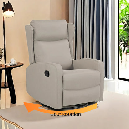Poltrona reclinabile a dondolo girevole a 360° con schienale regolabile - Design moderno per soggiorno, ufficio e spazi di intrattenimento