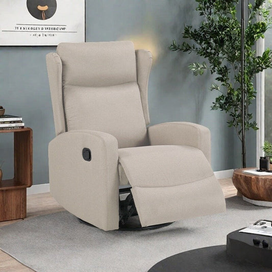 Poltrona reclinabile a dondolo girevole a 360° con schienale regolabile - Design moderno per soggiorno, ufficio e spazi di intrattenimento