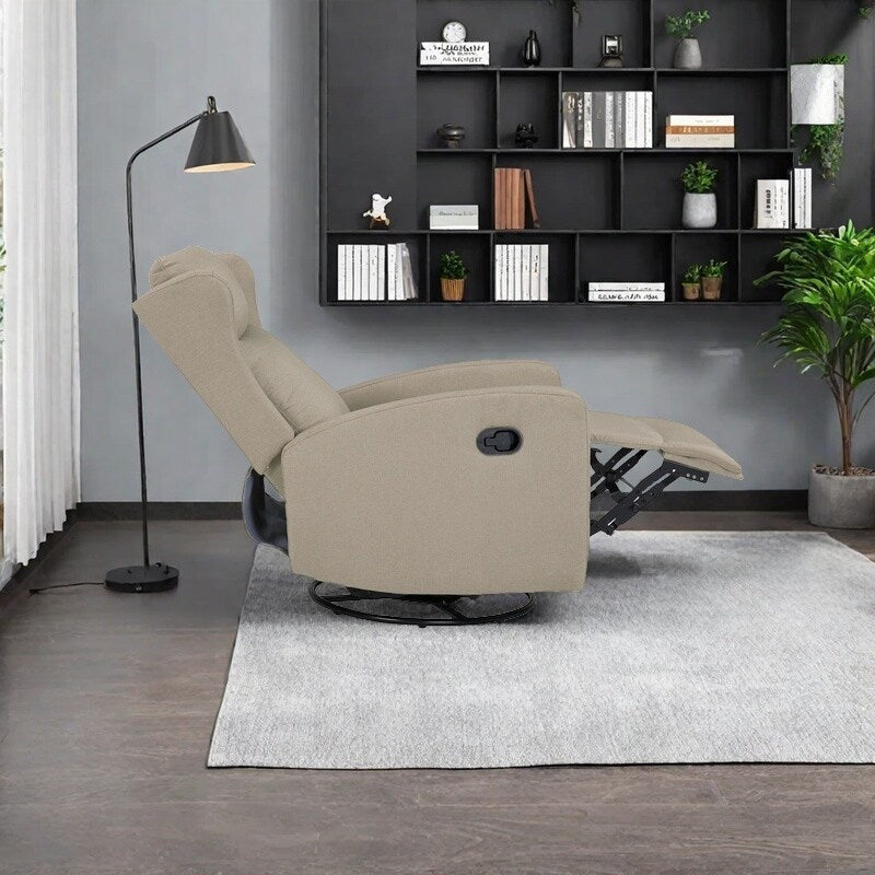 Poltrona reclinabile a dondolo girevole a 360° con schienale regolabile - Design moderno per soggiorno, ufficio e spazi di intrattenimento