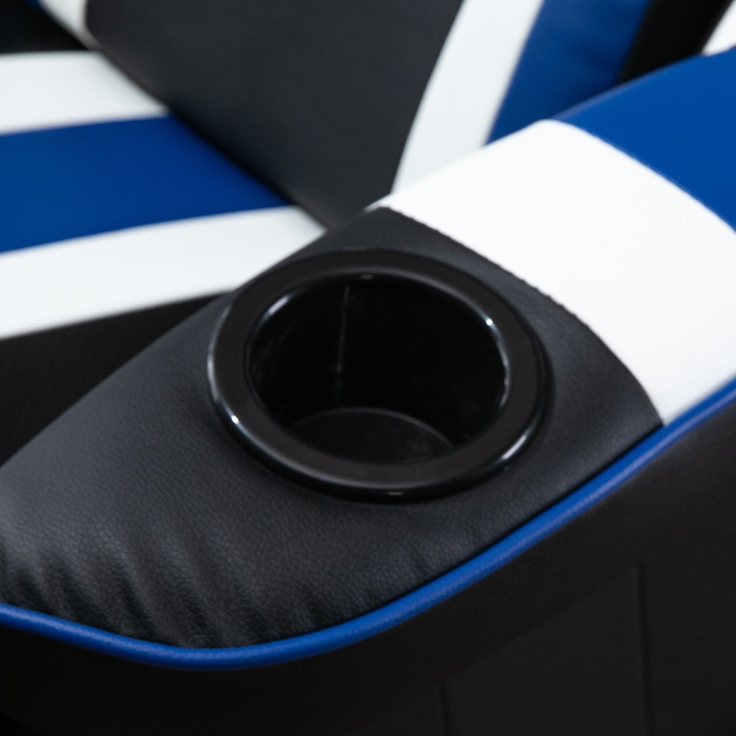 Sedia da gioco reclinabile per computer in stile racing con rotazione a 360°, sedia da ufficio ergonomica con supporto lombare, poggiapiedi e portabicchieri