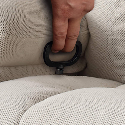 Poltrona reclinabile massaggiante riscaldata girevole a 360° con ricarica USB, portabicchieri, vano portaoggetti laterale e rivestimento in morbido pile