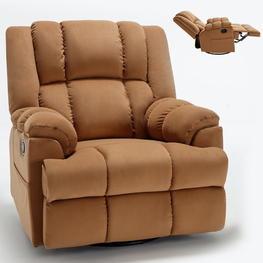 Poltrona reclinabile manuale girevole a 360°, poltrona reclinabile in tessuto a 155° wRocker