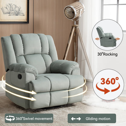 Poltrona reclinabile manuale girevole a 360°, poltrona reclinabile in tessuto a 155° wRocker