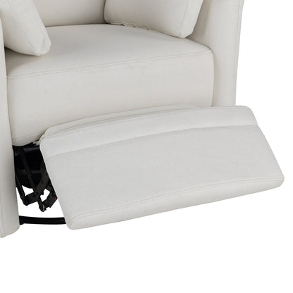 Poltrona reclinabile manuale girevole a 360° con schienale basculante regolabile e braccioli ergonomici
