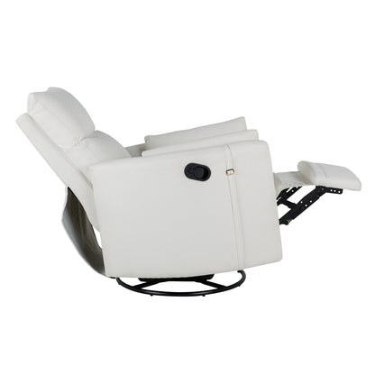 Poltrona reclinabile manuale girevole a 360° con schienale basculante regolabile e braccioli ergonomici
