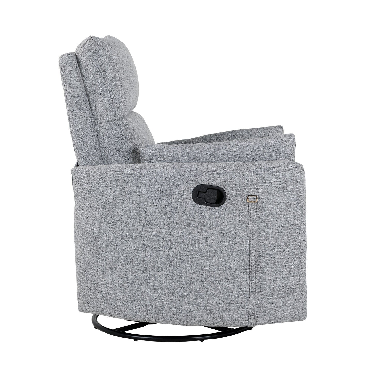Poltrona reclinabile manuale girevole a 360° con schienale basculante regolabile e braccioli ergonomici
