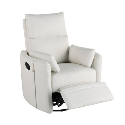 Poltrona reclinabile manuale girevole a 360° con schienale basculante regolabile e braccioli ergonomici